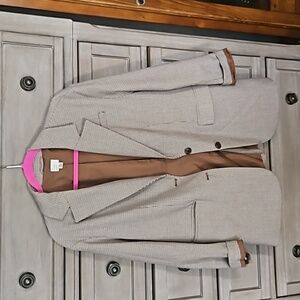 Houndstooth Oversized Blazer